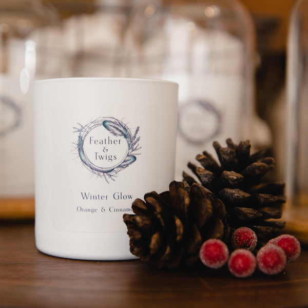 Winter on sale glow candle