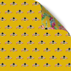 BOTANICAL BEE DOUBLE SIDED GIFT WRAP