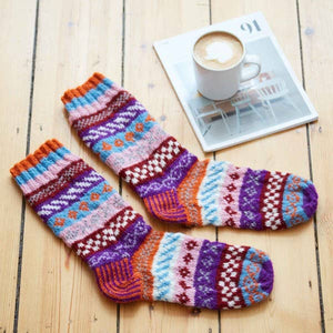 WOOLLEN FAIR ISLE WELLY SOCKS