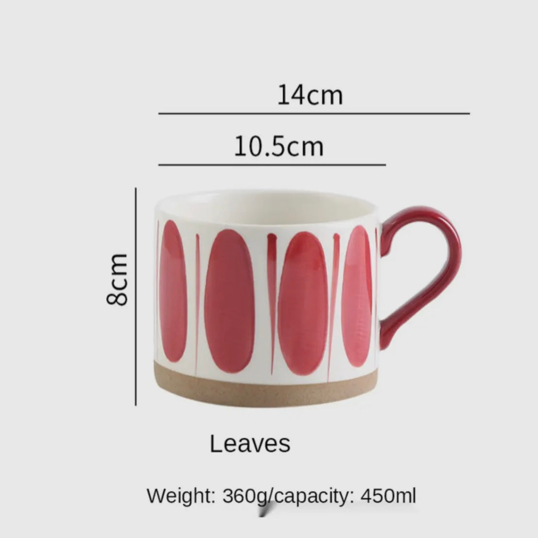 NORDIC MUGS LEAF AND LINE DESIGNS