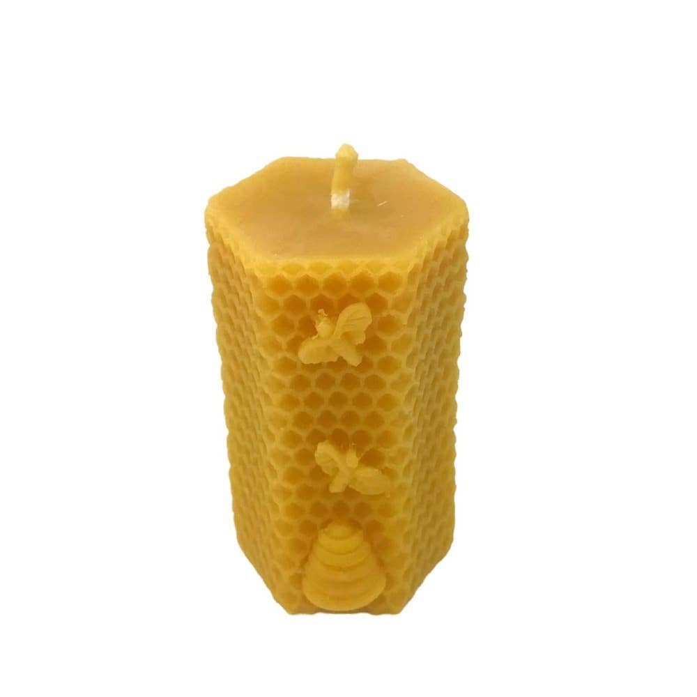 MORE BEES PLEASE MOULDED HONEYCOMB CANDLE