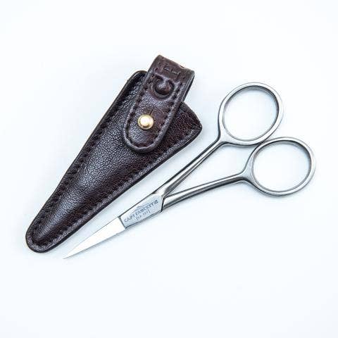 GROOMING SCISSORS WITH LEATHER POUCH