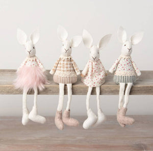 NATURAL FABRIC RABBIT - 18cm