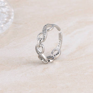 INFINITY STERLING SILVER RING IN SILVER