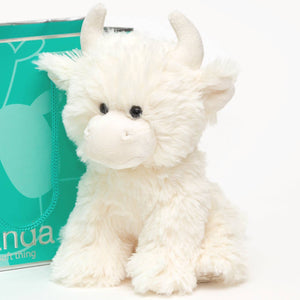 HIGHLAND COW CREAM PLUSH SOFT TOY - 20cm