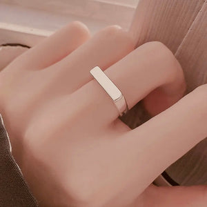 STATEMENT SINGLE FILE SILVER OPEN RING