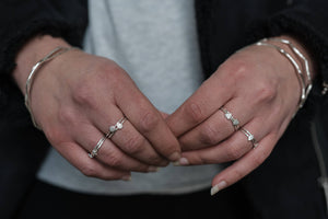 STERLING SILVER MINI HEART RING