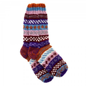 WOOLLEN FAIR ISLE WELLY SOCKS