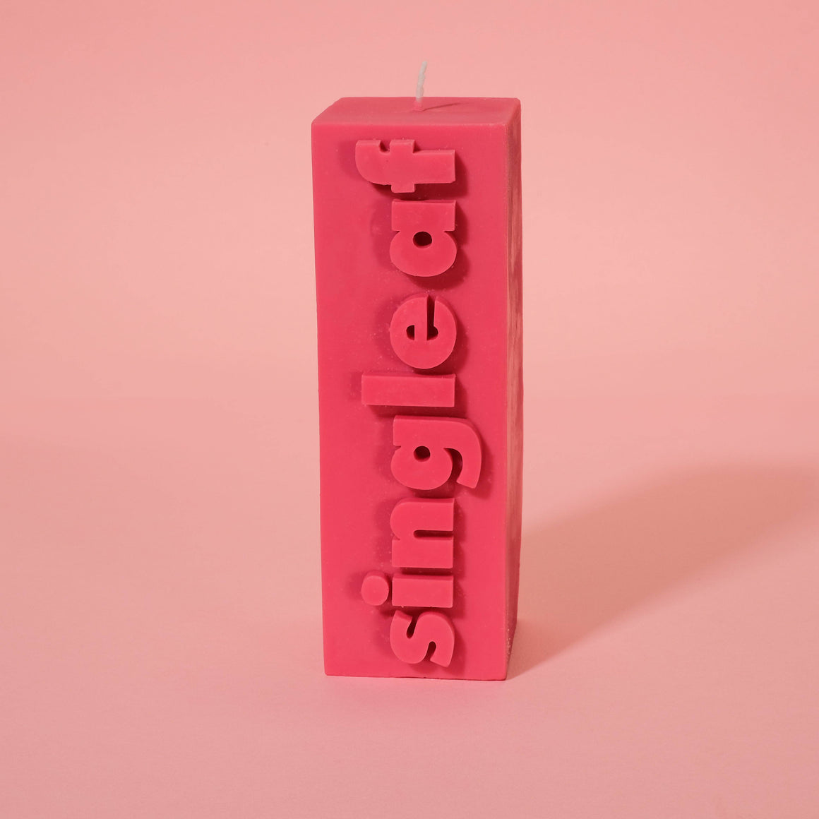 SINGLE AF SLOGAN BLOCK PILLAR CANDLE