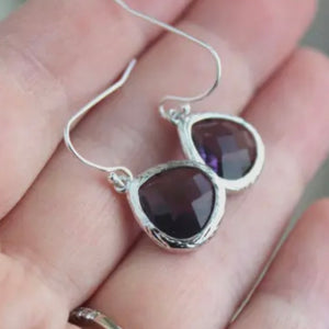 SILVER AMETHYST EARRINGS