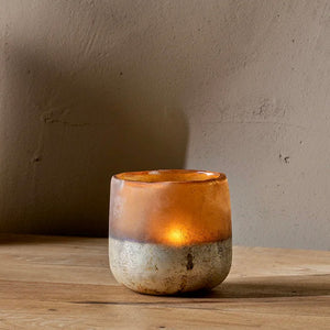 NGOLO AMBER TEA LIGHT HOLDER BY NKUKU - 2 SIZES