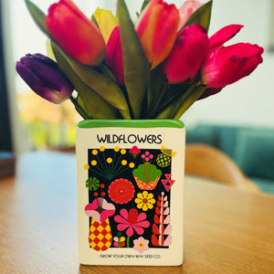 HAND PAINTED WILDFLOWER VASE