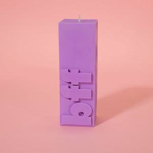 BFF SLOGAN BLOCK PILLAR CANDLE