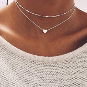 DUAL HEART CHOKER NECKLACE