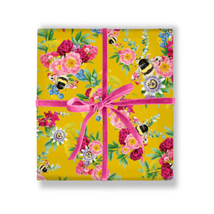 BOTANICAL BEE DOUBLE SIDED GIFT WRAP