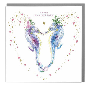 SEAHORSES HAPPY ANNIVERSARY CARDS