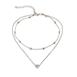 DUAL HEART CHOKER NECKLACE