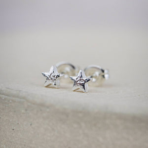 STERLING SILVER MINI STAR STUDS