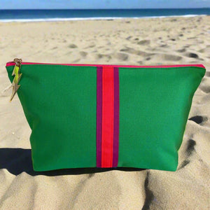 LARGE LUCKY STRIPE BAG - EMERALD