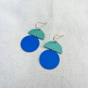 ORLA EARRINGS - ELECTRIC BLUE AND MINT