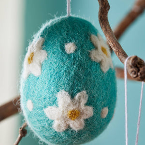 FELT DAISY EGG DECORATIONS