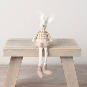 NATURAL FABRIC RABBIT - 18cm