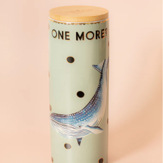 BLUE WHALE STORAGE JAR LARGE - Feather & Twigs