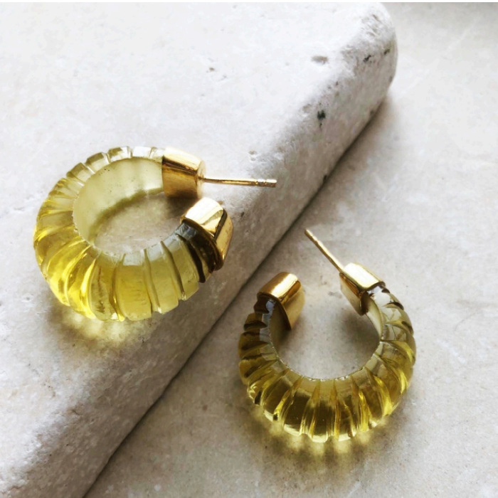 ESME EARRINGS - LEMON/GREEN/CITRINE