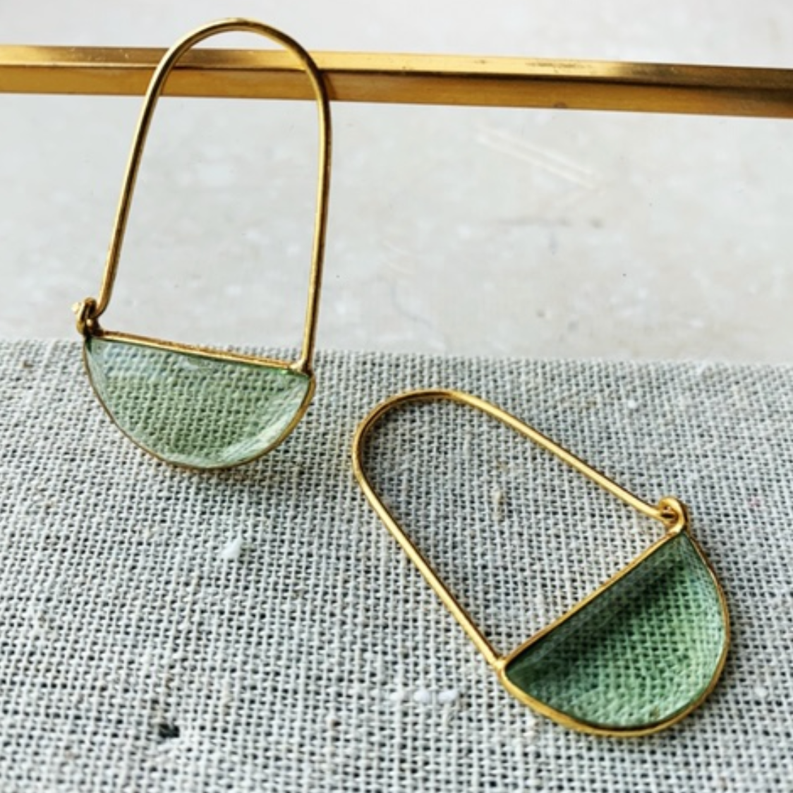 MACKE MINI EARRINGS - SOFT GREEN