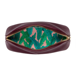 VEGAN LEATHER OYSTER COSMETIC CASE - VARIOUS COLOURS